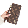 LUXUEUZE BROWN LV ZAKDEKSEL VOOR IPHONE