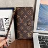 LUXUEUZE BROWN LV ZAKDEKSEL VOOR IPHONE