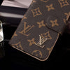 LUXUEUZE BROWN LV ZAKDEKSEL VOOR IPHONE